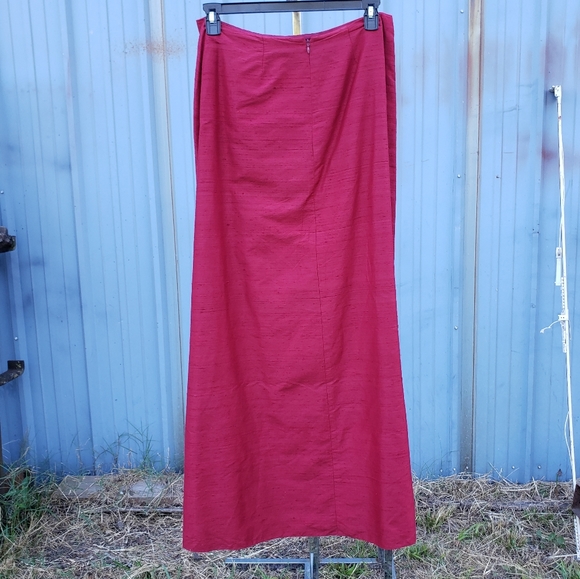 Vintage 90s/00s Watters & Watters 100% Silk 2 pc Strapless Dress - Picture 3 of 16